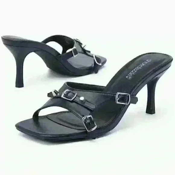 🖤NWT Arya Mule Heeled Sandal - Picture 3 of 8